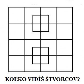 Koľko vidíš štvorcov?