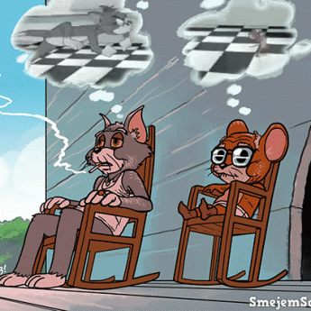 GIF: Tom a Jerry na dôchodku