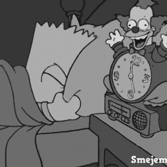 GIF: Bartovi zvoní budíček