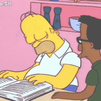 GIF: Vyrušený Homer