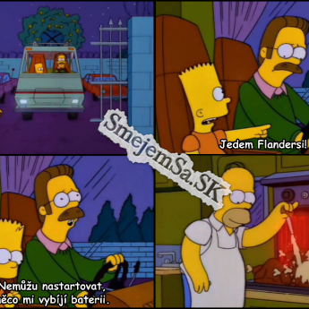Homer si griluje v karavane