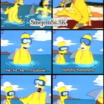 Homer s Bartom robia žraloka