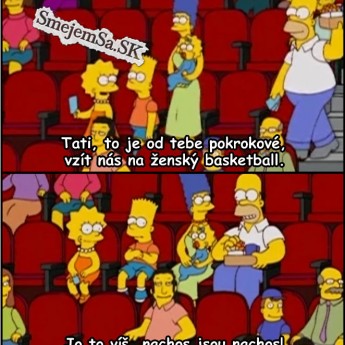 Homer zobral rodinku na basketbal