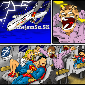 Padajúce lietadlo so supermanom